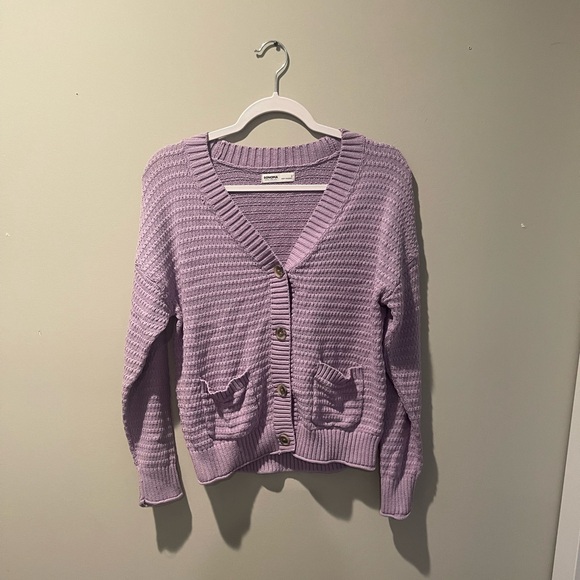 Sonoma Lilac Button-Up Cardigan - Picture 1 of 4